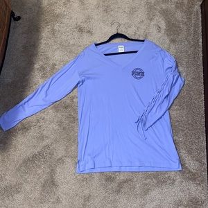 Purple tie up sleeve VS PINK top